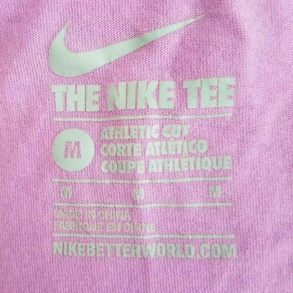 Nike M Purple Swirl Athletic Cut Graphic Tee - Picture 6 of 8